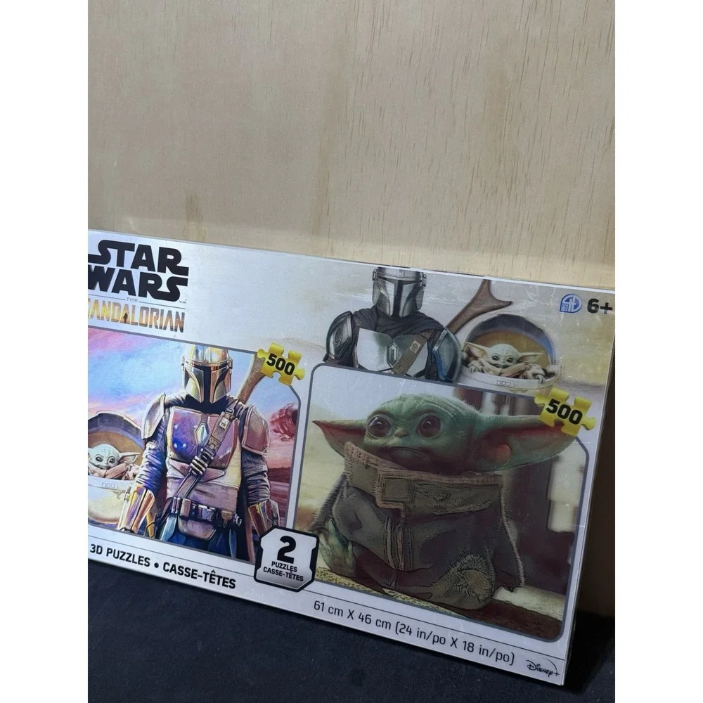 Star Wars Mandalorian Grogu Baby Yoda 2x 500 Piece Puzzle Set Disney New